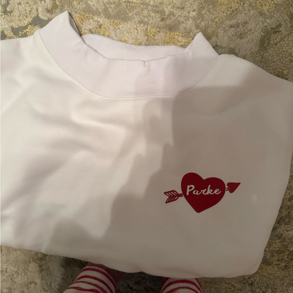 Parke Valentines White mock neck - Picture 3 of 3